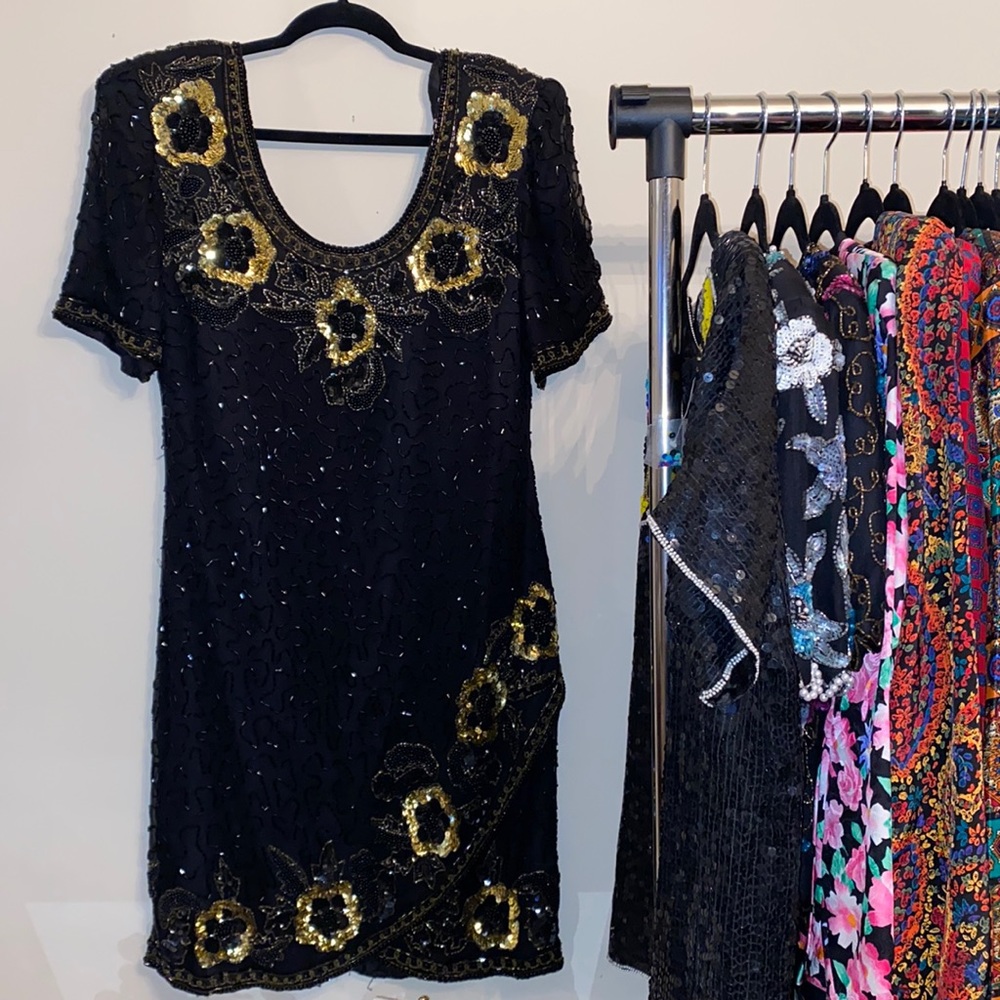 Vintage Laurence Kazar New York Sequin Dress
